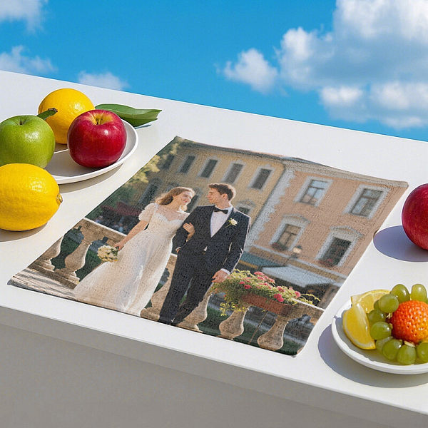 Wholesale custom couple pattern towels