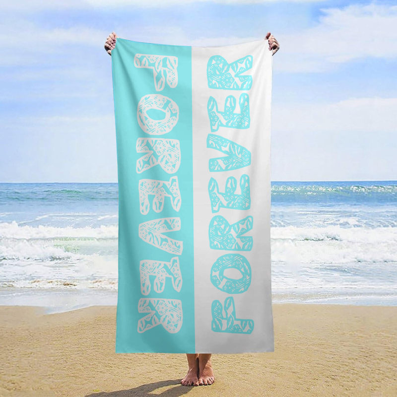 Customized blue creative pattern beach towels