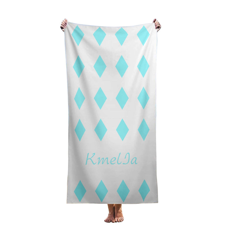 Customized blue creative pattern beach towels
