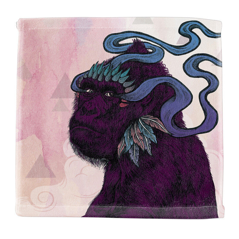 Customized square cartoon-patterned towels