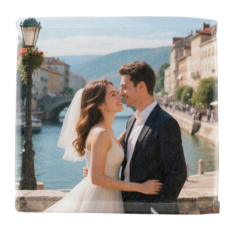 personalized printed square hot transfer printed towel