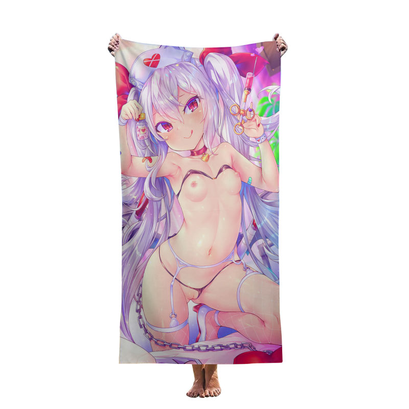 Ultra fine fiber lightweight beach towel, no sand, fast drying,Cartoon and anime beach towel