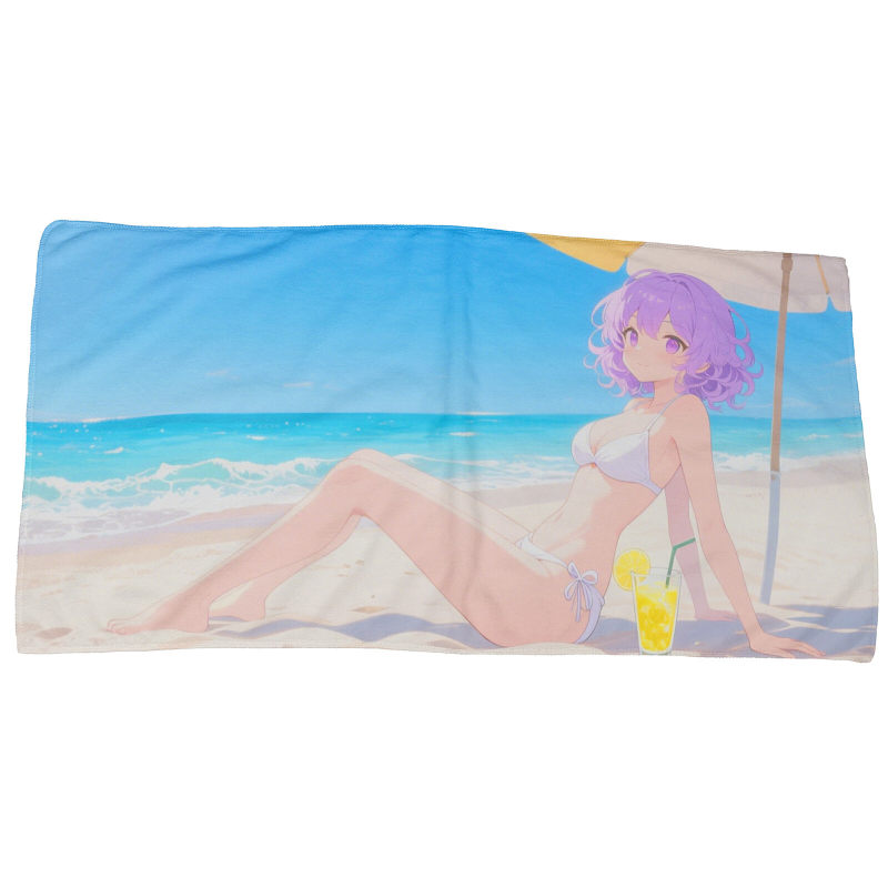 Customized beach cartoon girl towels