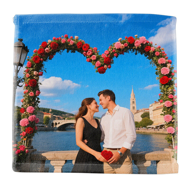 personalized printed square hot transfer printed towel