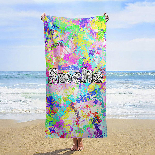 Customized creative and colorful patterned beach towels