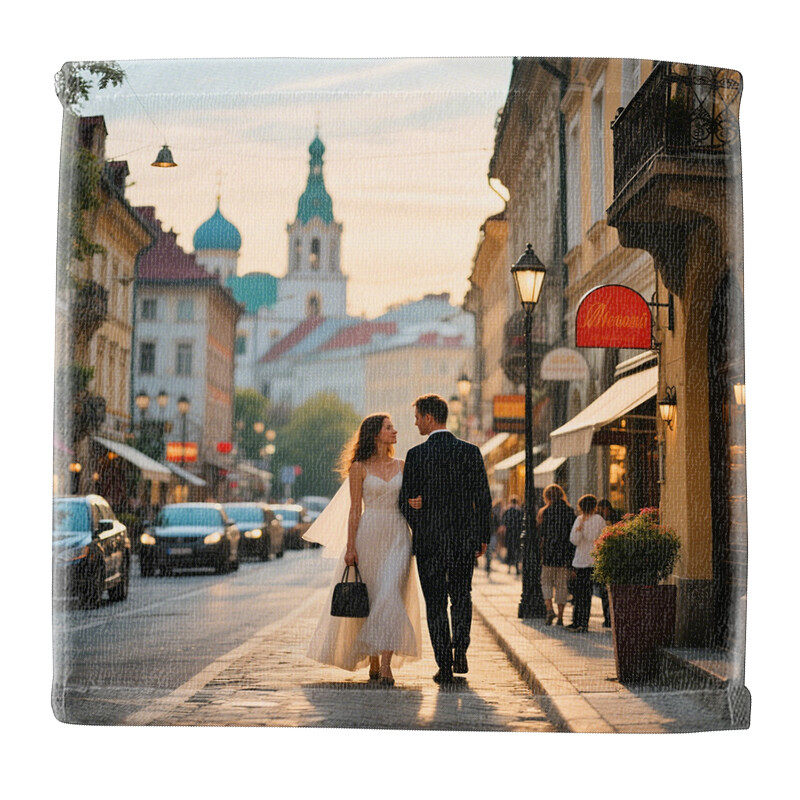 personalized printed square hot transfer printed towel