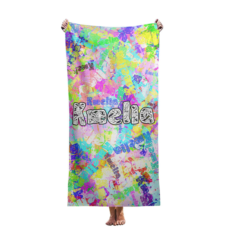 Customized creative and colorful patterned beach towels