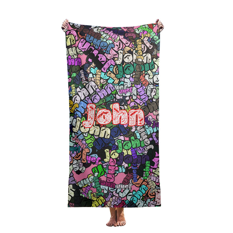 Customized creative and colorful patterned beach towels