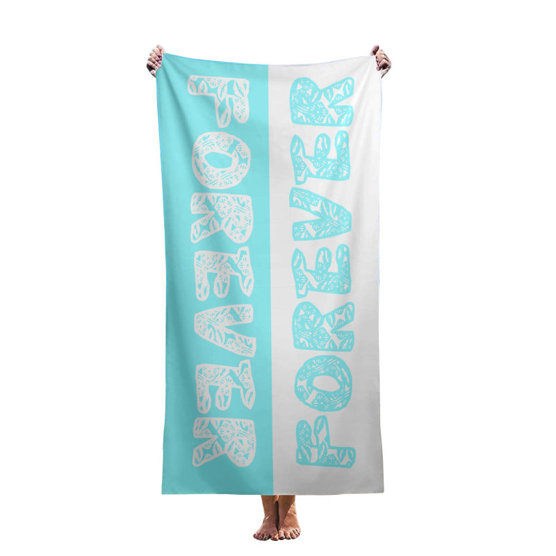 Customized blue creative pattern beach towels