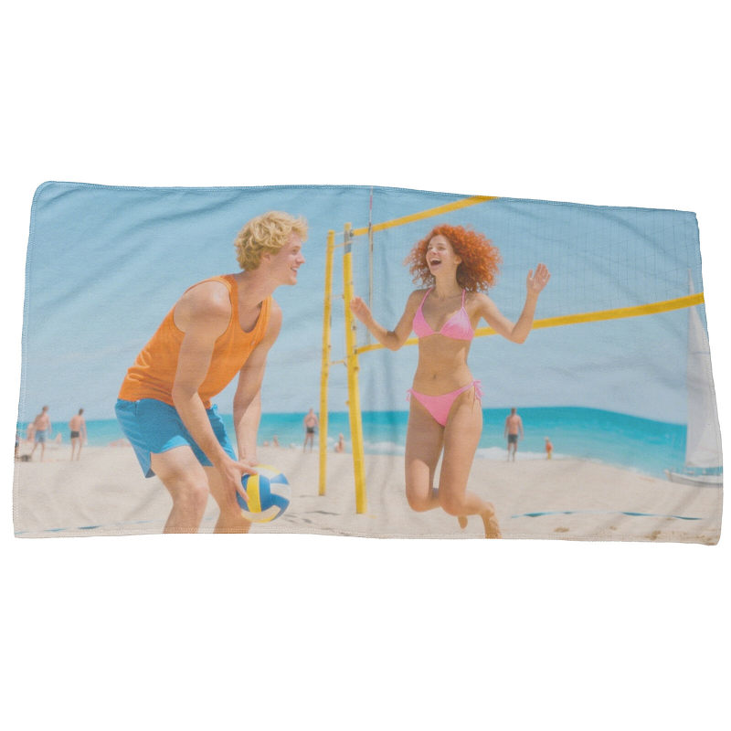 Customized personalized printed square towel cartoon couple lover