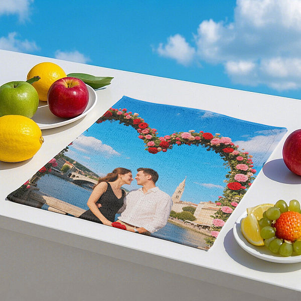 personalized printed square hot transfer printed towel