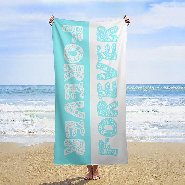 Customized blue creative pattern beach towels