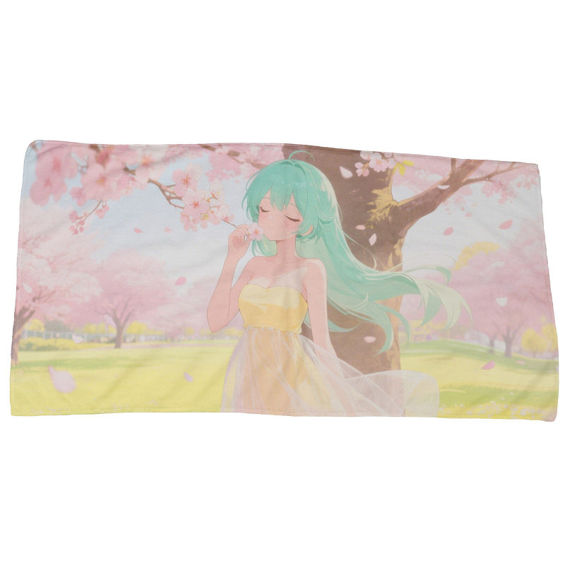 Customized beach cartoon girl towels
