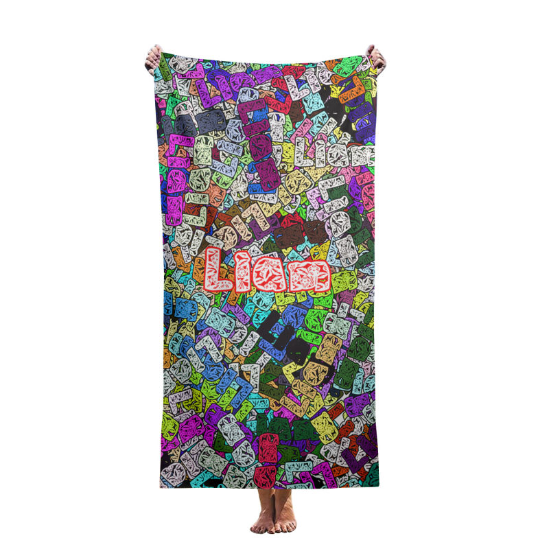 Customized creative and colorful patterned beach towels