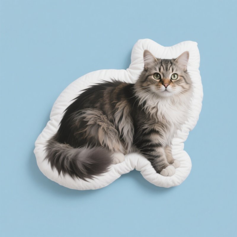 Custom Pet Pillow, Personalized Photo Shaped Dog Cat Pets Face Pillow Gift, Customized Stuffed Animal Picture Pillows Memorial Gifts