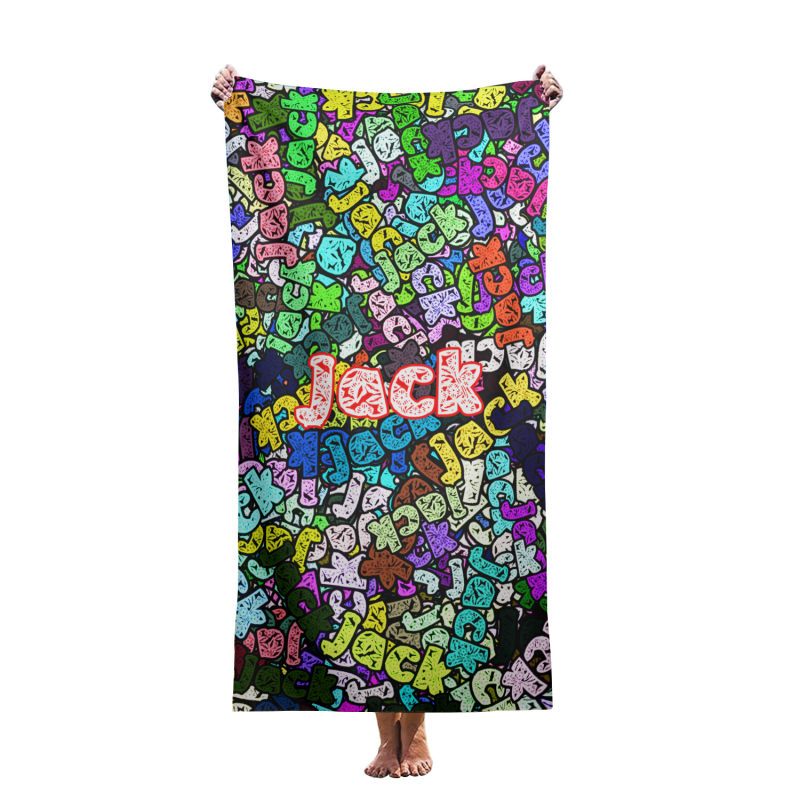 Customized creative and colorful patterned beach towels