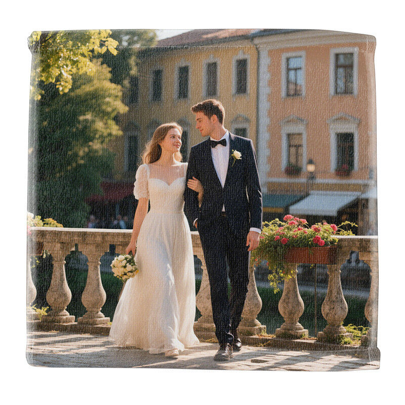 Wholesale custom couple pattern towels