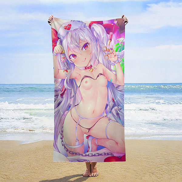 Ultra fine fiber lightweight beach towel, no sand, fast drying,Cartoon and anime beach towel