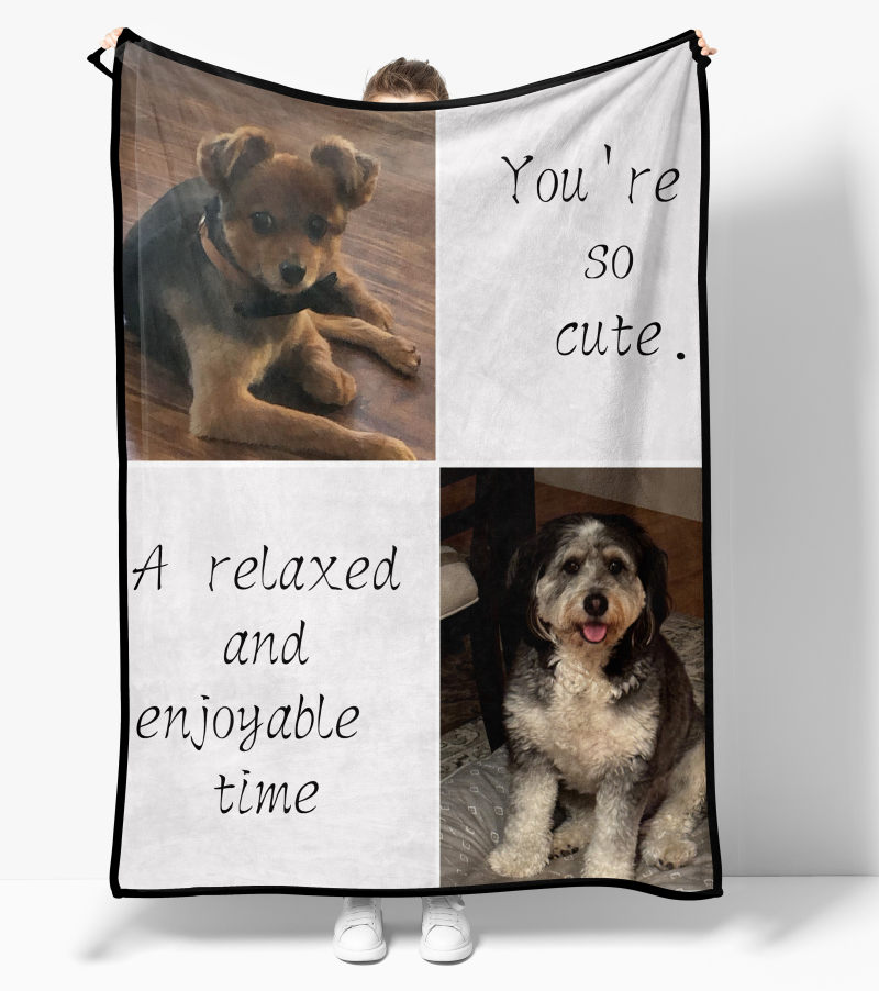 custom pet blanket with photo