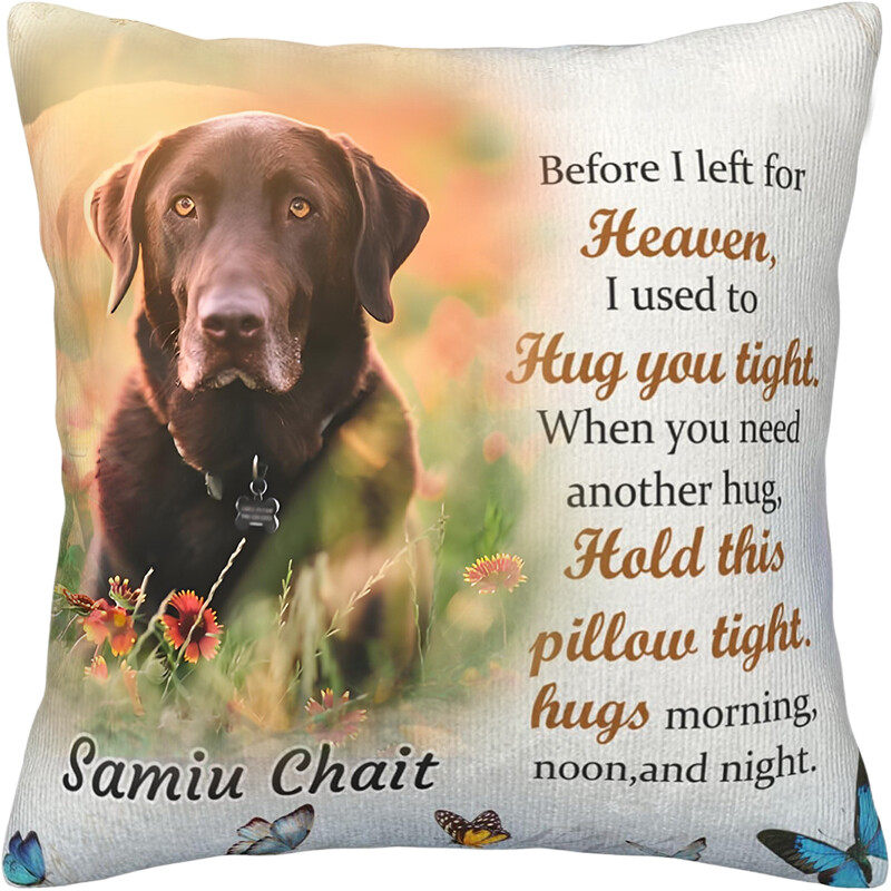 Customized square pet dog throw pillows with customizable patterns