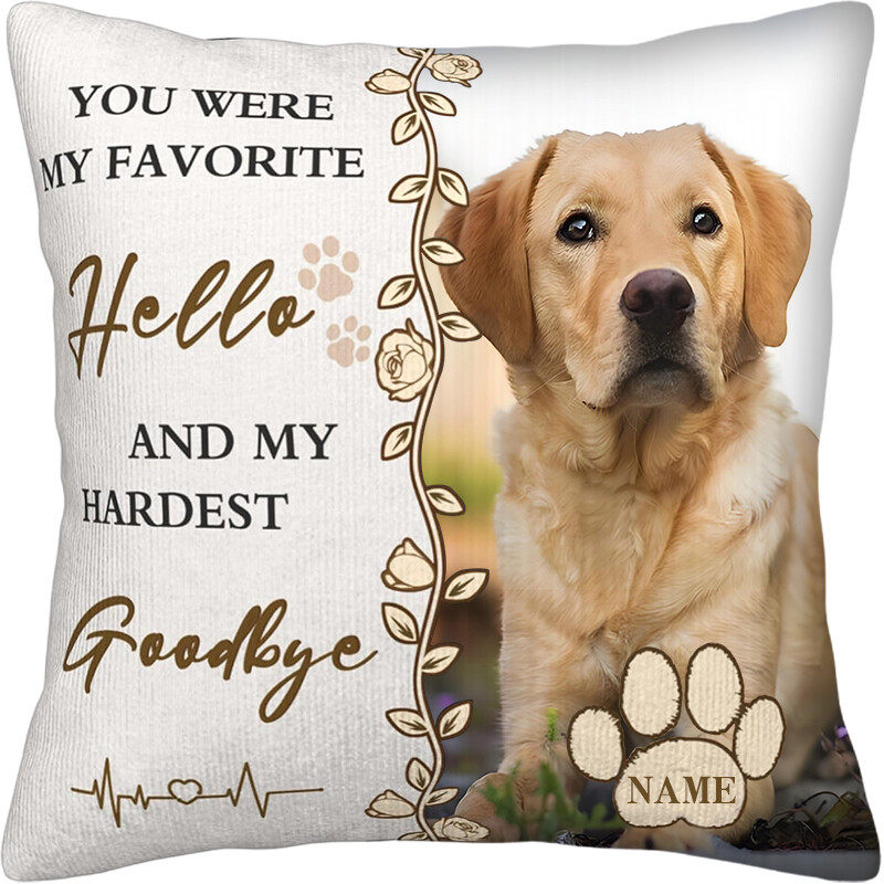 customized square puppy throw pillow