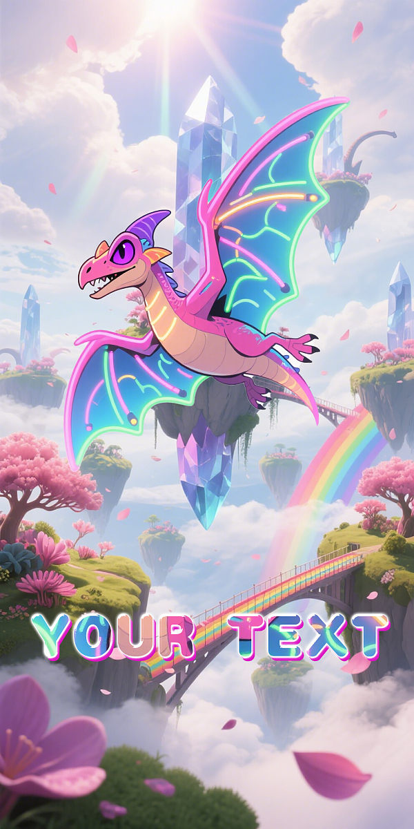 Custom Flying Dinosaur Beach Towel