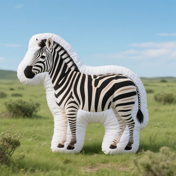 Custom zebra pillow