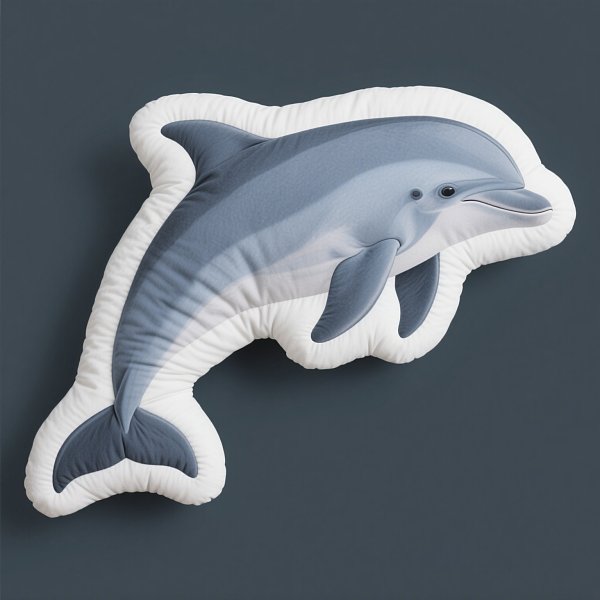 Custom dolphin shaped pillow