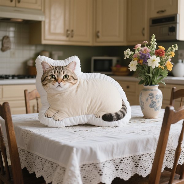 Customized pet cat throw pillows