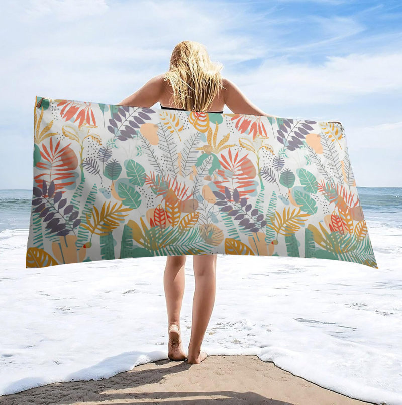 Custom floral beach towel wholesale