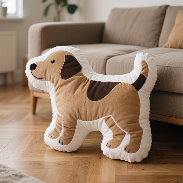 Custom cartoon puppy pillow