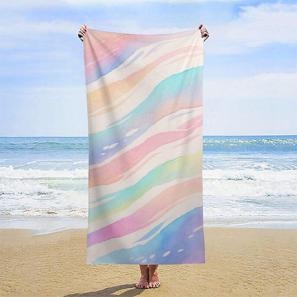 Rainbow Striped Beach Towel