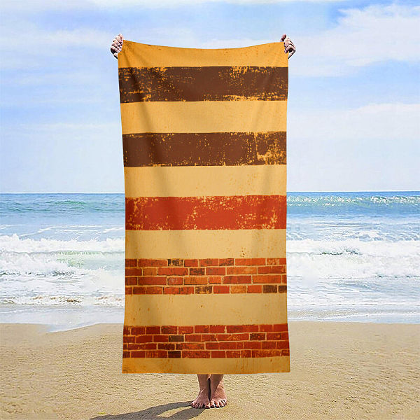 Brick pattern beach towel