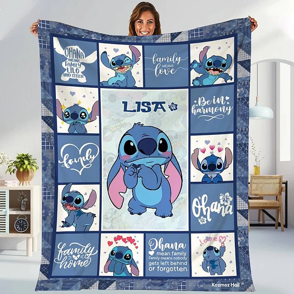 custom stitch blanket Lilo Stitch Blanket For Kids