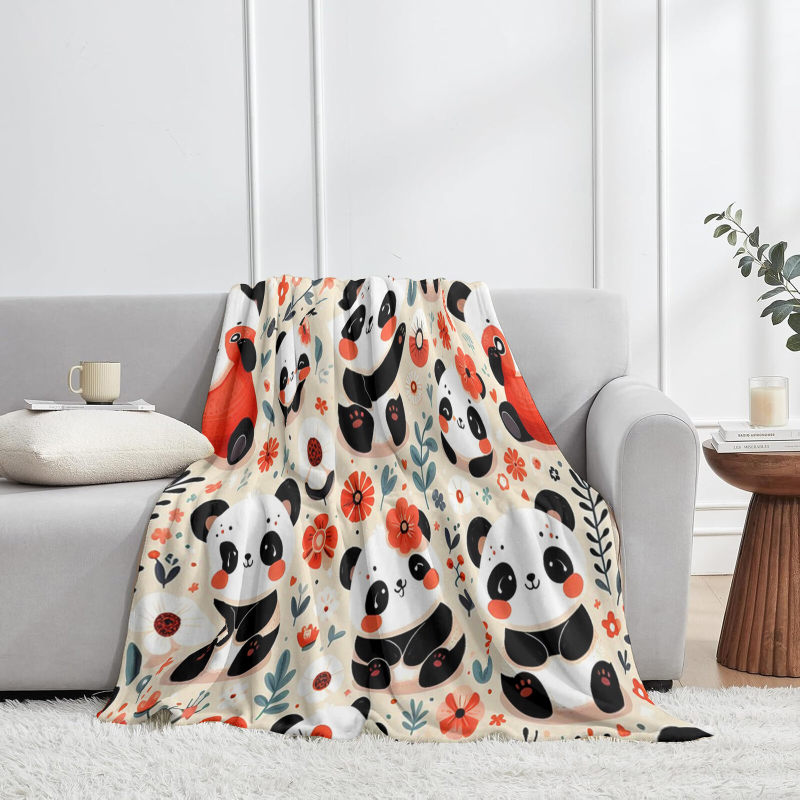Wholesale panda baby pattern blankets at discounted prices