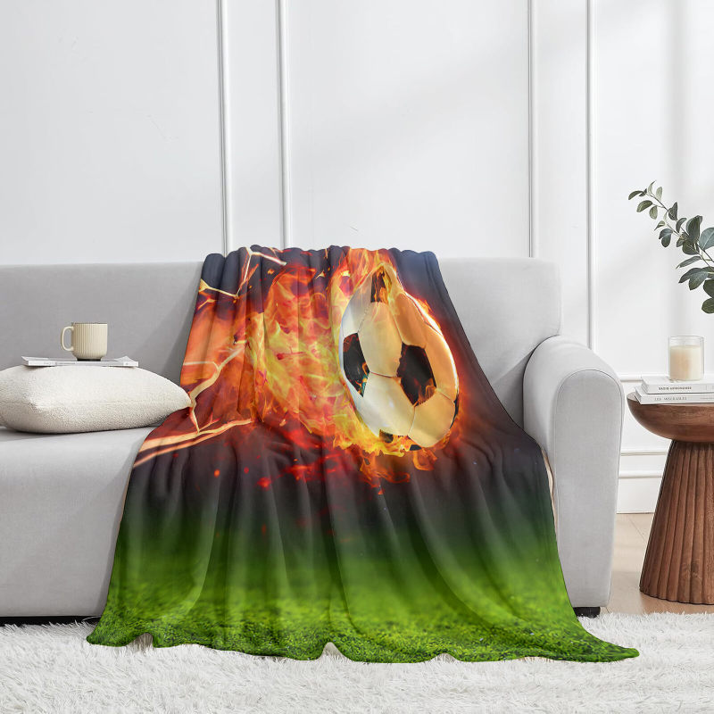 Wholesale fire football pattern blankets at favorable prices