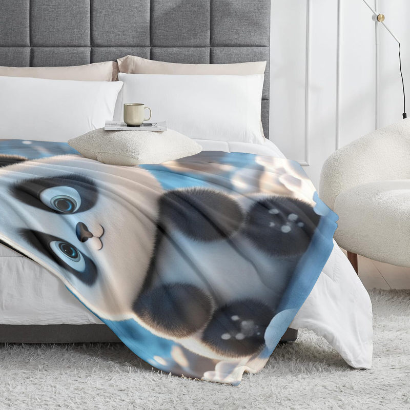Panda pattern blankets,wholesale prices are favorable