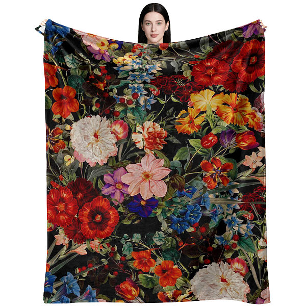 Wholesale of various flower-patterned blankets at favorable prices. Any pattern can be customized