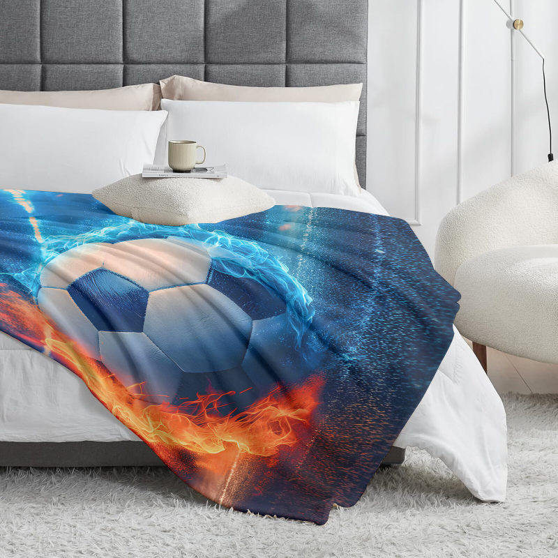 wholesale football-patterned blankets,comfortable,warm and soft