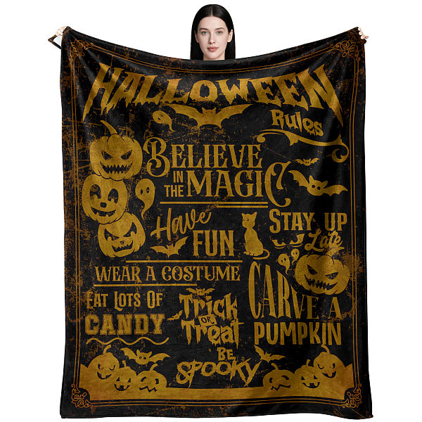 Wholesale Halloween-patterned blankets at discounted prices