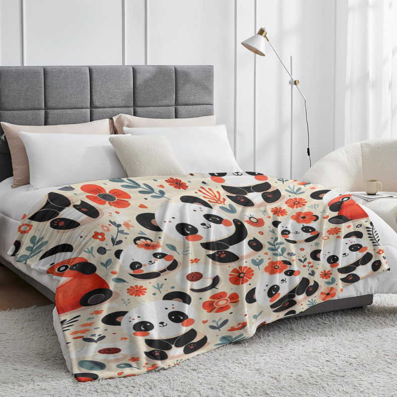Wholesale panda baby pattern blankets at discounted prices