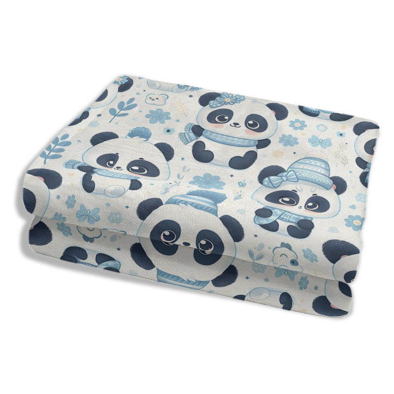 Wholesale winter panda-patterned blankets at discounted prices
