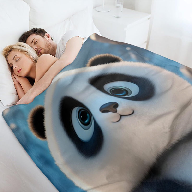 Panda pattern blankets,wholesale prices are favorable