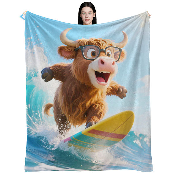 Wholesale Scottish Highland cattle pattern blankets at favorable prices