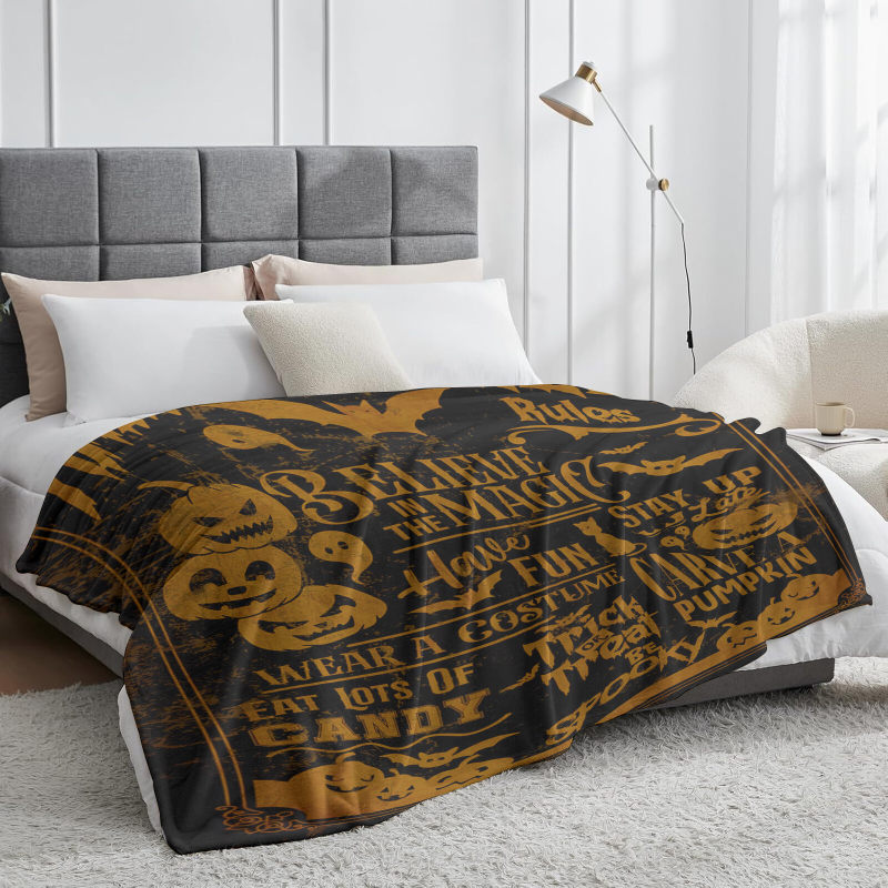 Wholesale Halloween-patterned blankets at discounted prices