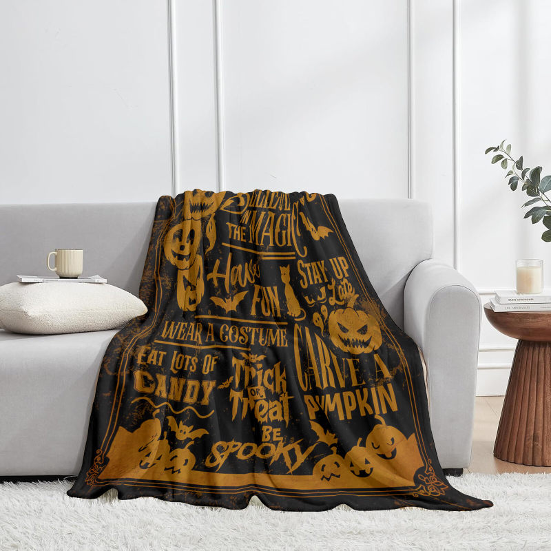 Wholesale Halloween-patterned blankets at discounted prices