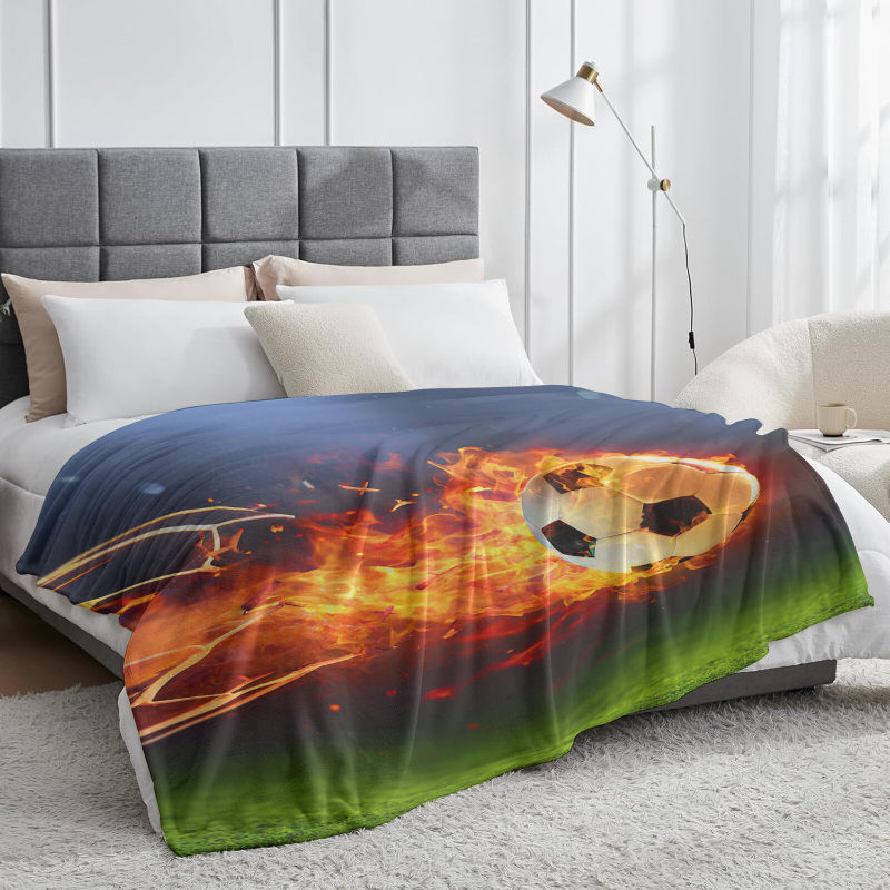 Wholesale fire football pattern blankets at favorable prices