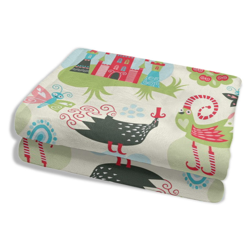 wholesale rooster fun pattern blankets, comfortable and soft