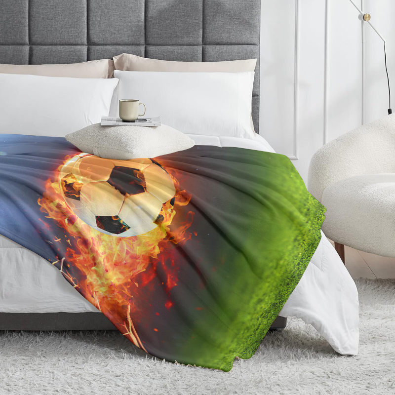 Wholesale fire football pattern blankets at favorable prices