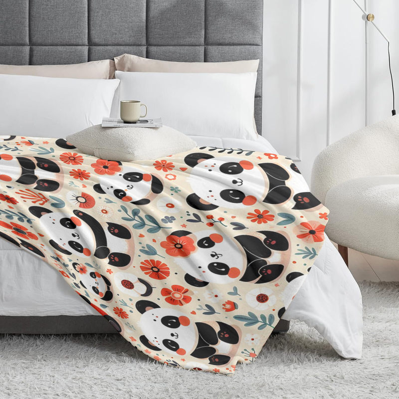 Wholesale panda baby pattern blankets at discounted prices